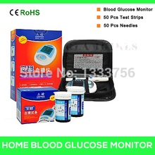 A healthy blood sugar testing blood glucose meter and 50 meter test test pin, the lancet, the use of manual