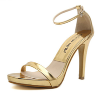 2014 HOT SALE Women S sandals Gold and Silver open toed High Heel sandals Pumps wedding
