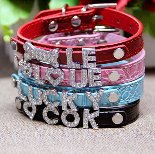 Livraison gratuite 8mm bling. personnalisé collier de chien en strass ...