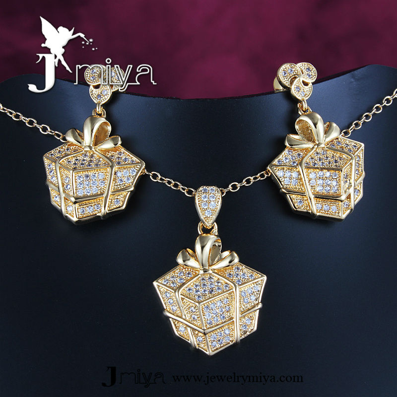 SGS pass 18k gold plated saudi arabia jewelry sets Jmiya18KRGPS575-577 ...