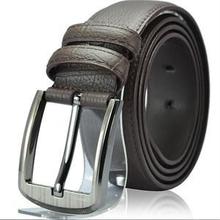 New 2014 Designer Business Casual Metal Buckle Faux Leather Solid Men Waistband Black Men Accessories