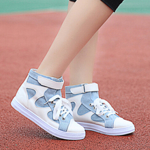 2014 New Summer female canvas shoes Breathable sneakers for women skate shoes brand high sneakers free