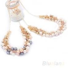 Fashion beautiful delicate Occident Style hyperbole Multilayer pearl necklace Nacklaces & pendants 1NJK