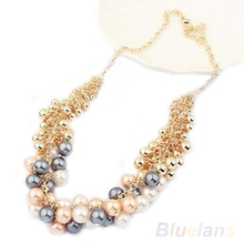 Fashion beautiful delicate Occident Style hyperbole Multilayer pearl necklace Nacklaces pendants 1NJK