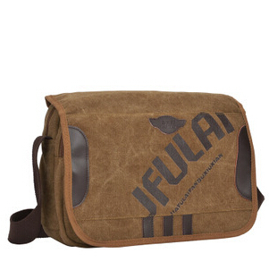 Large capacity man canvas school bags casual printing messenger bag with leather women vintage canvas shoulder