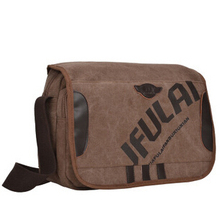 Large capacity man canvas school bags casual printing messenger bag with leather women vintage canvas shoulder