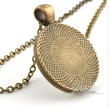 1Pcs New Lotus Om Yoga Jewelry India Necklace Om Symbol Buddhism Zen Meditation Mandala Art Pendant