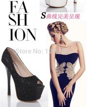 Summer the new leather super high heels 18cm heel sandals for women in Europe and America
