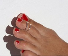 New arrival accessories handmade simple dual use v foot ring female toe Ring Single Piece