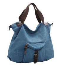 Fashion Larger capacity canvas handbag women s travel sports big messenger bag trend washed canvas shoulder