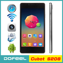 Original Cubot S208 Slim Smartphone MTK6582 Quad Core 5.0 Inch IPS Android 4.2 Cell Phone 1GB RAM 16GB ROM 8.0MP Camera 3G OTG