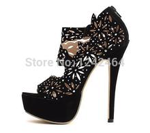 2014new style sandals Europe and United States diamond scales hollow out decorative pattern a stiletto sandals