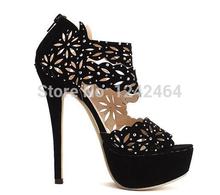 2014new style sandals Europe and United States diamond scales hollow out decorative pattern a stiletto sandals