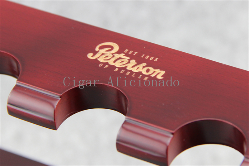 NEW ARRIVAL Peterson Double layer Red Wood Smoking Tobacco Display Pipe Rack Fit 10 Pipes