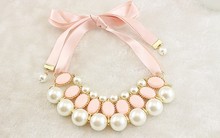 2014 new fashion chunky pearl necklace for women brand vintage jewelry accessories statement choker necklaces wholesale