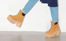 2014 European and American autumn lace Peng Ke Mading thick crust muffin jagged and bare boots waterproof spell color@01