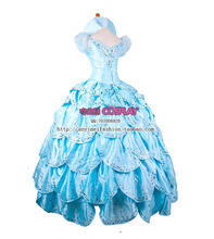 New Arrival Custom made Cinderella Princess Dress Gorgeous Version Cosplay Costume