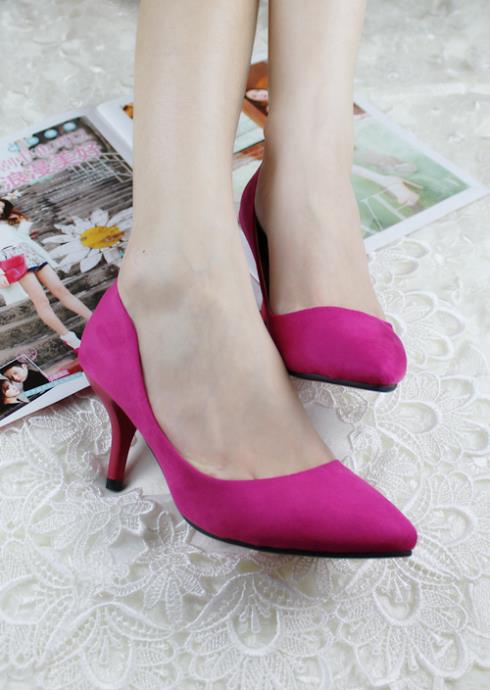 Sexy Pointed Toe D Orsay Two Piece High Heels Women Pumps Wedding Shoes Four Colours OL