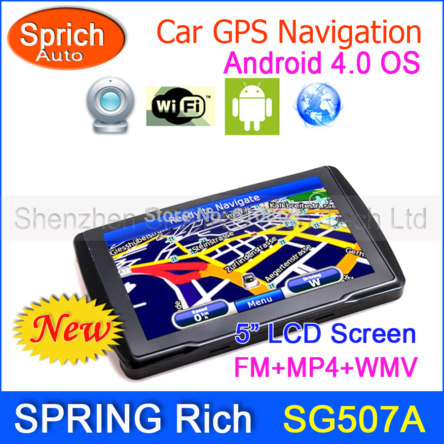 FREE SHIPPING SG507A Android 4 0 5 capacitive 800x480 Vehicle GPS Navigation 1 2G CPU 8G