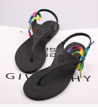 Candy color t comfortable rubber sandals flats sandals big Free Shipping