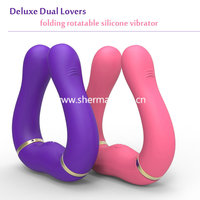 Dual motor folding vibrator full silicone rechargeable vibrator DIY shape body sex massager deluxe sex toy