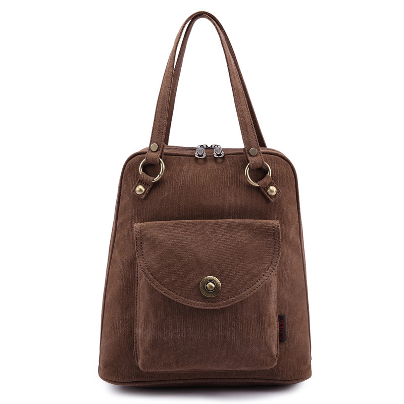 New single shoulder bag dual purpose ladies bag college wind Korean leisure fashion canvas bag women