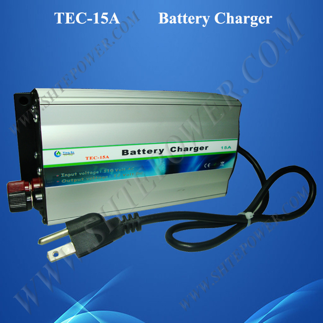 15A Deep Cycle Battery Charger, AC to DC 12V Car Charger 220V/230V 