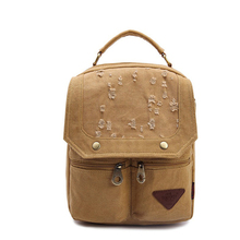 New arrival Korean women vintage handbag sweet small satchel canvas bag fashion multi function women bag