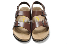 New 2014 summer men and women sandals birkenstock sandals buckle sandals soft platform Baken shoes big size