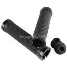 A Pair Lock-on Nonslip Rubber Bike Bicycle Cycling Handle Bar Grip Black TL#8