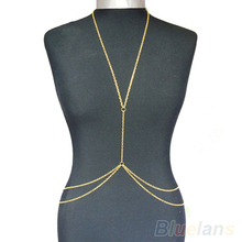 Womens Sexy Fashion Gold Body Belly Waist Chain Bikini Beach Harness Body Jewelry 1IHO