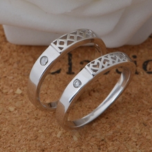 2Pcs Silver Couple Gothic Love Rings for Women Anillos Anel Masculino Prata 925 Men Wedding Ring