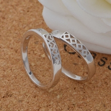 2Pcs Silver Couple Gothic Love Rings for Women Anillos Anel Masculino Prata 925 Men Wedding Ring