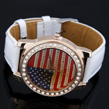 Hot Sale New design European and American fashion flag leather watches free shipping High Quality Low Price Jewelry wholesale
