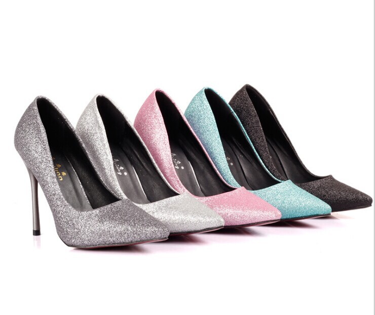 Hot sales women designer shoes candy color fashion high heels pointed shoes free shipping