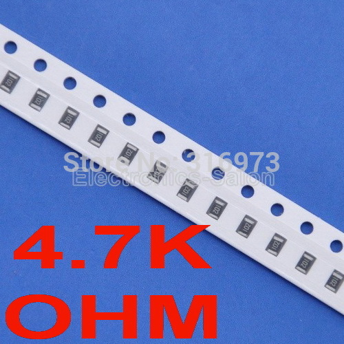 Купить 4.7 k ом smd 0805 резистор, новый, rohs в интернет-магазине с ...