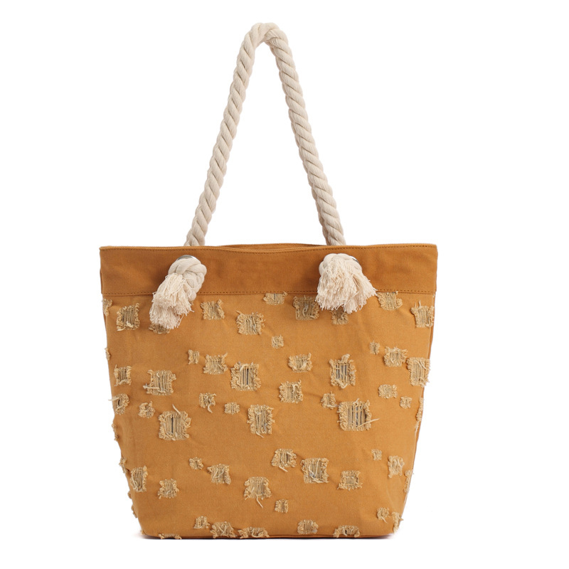 Hot sell Brand design women s canvas bags fashion fringed shoulder bags multi function female handbag