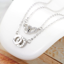 Wholesale or retail 45cm 925 sterling silver Love Necklace Jewelry ST NK 009