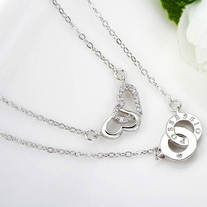 Wholesale or retail 45cm 925 sterling silver Love Necklace Jewelry ST NK 009