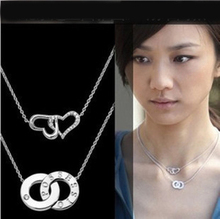 Wholesale or retail 45cm 925 sterling silver Love Necklace Jewelry ST NK 009