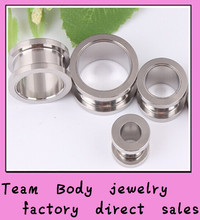 Screw Ear tunnel piericng mix 4 style=$1.68 freight 12 size choose stainless steel body piercing jewelry ear plug tunnel