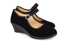 Old Beijing Cloth Shoes Comfortable Women’s Working Wedge Shoes,black,peking Tuchschuhe,free Shipping,size 34,35,36,37,38,39,40