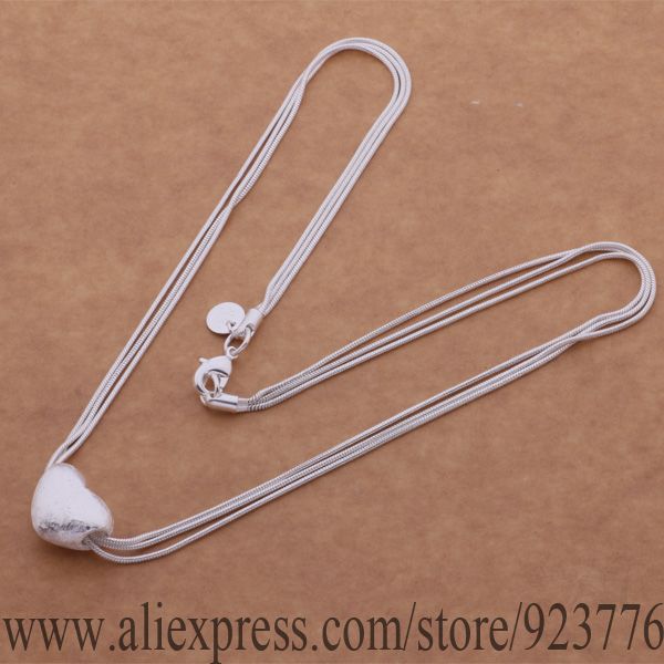 AN504 925 sterling silver Necklace 925 silver fashion jewelry Solid love necklace botakgaa efuamxba