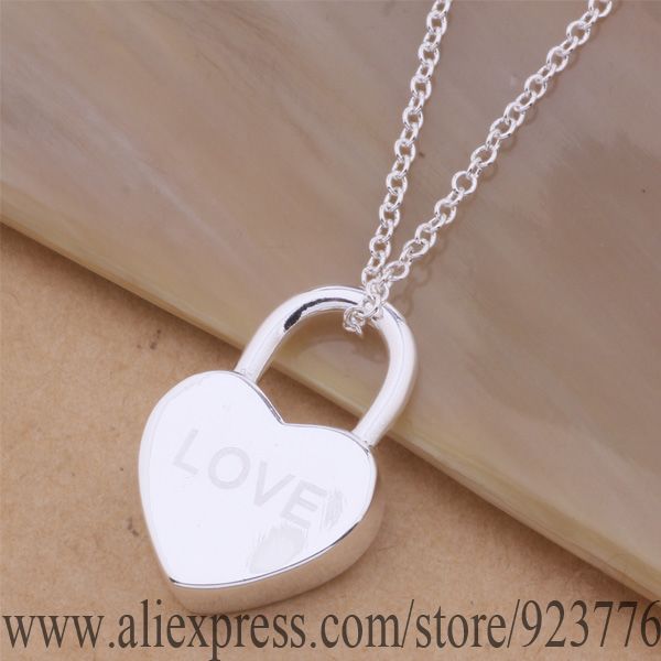 AN269 925 sterling silver Necklace 925 silver fashion jewelry pendant love plate ctoalkva apbajgia