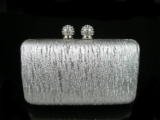 614 Crystal Silver Lady Fashion Wedding Bridal Party Night Evening purse handbag clutch bag case IN