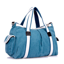  High quality canvas bag hit color handbag shoulder bag fashion women messenger bag free shipping