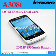 Original Lenovo A308T 4 0 inch Screen mobile TD SCDMA GSM Dual SIM MTK6572 Dual Core