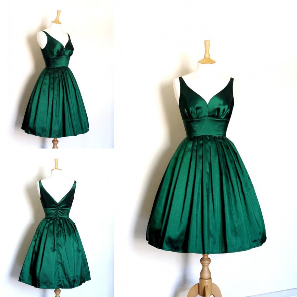 emerald green short prom dresses