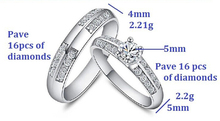Wholesale Love Couple Rings Sterling Silver Wedding Rings Pair Vintage Anel Ring For Women and Men