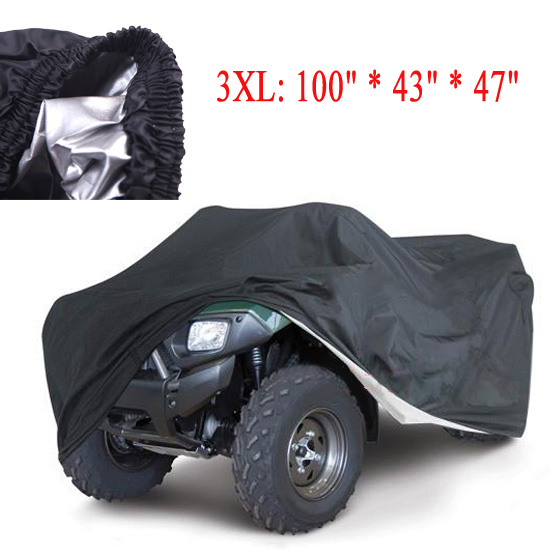 Universal Quad Bike ATV Cover Parts Motorcycle Vehicle Car Covers Dustproof Waterproof Resistant Dustproof Anti-UV Size 3XL